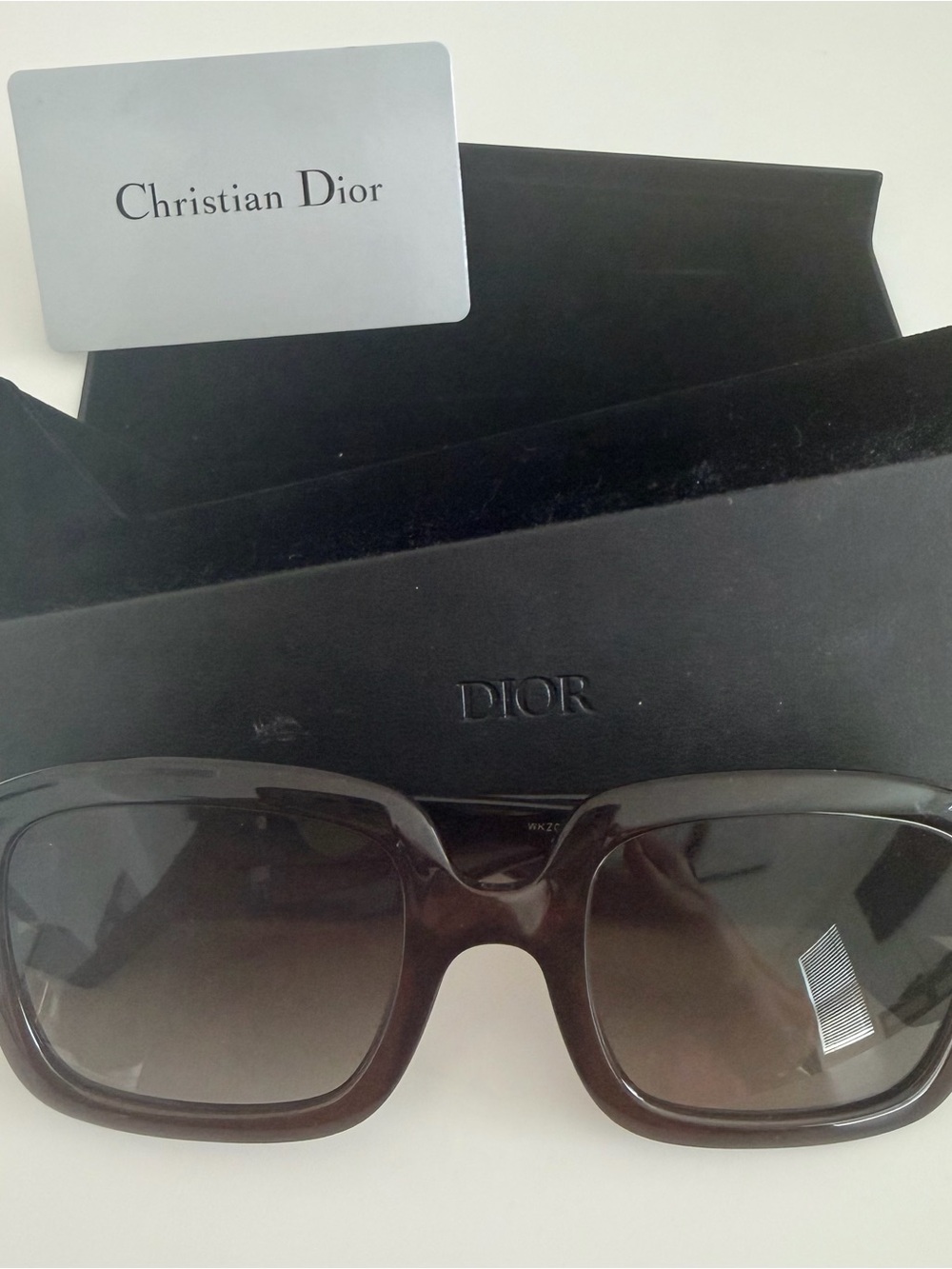 Dior Dark Brown Sunglasses with Gold Logo Accent